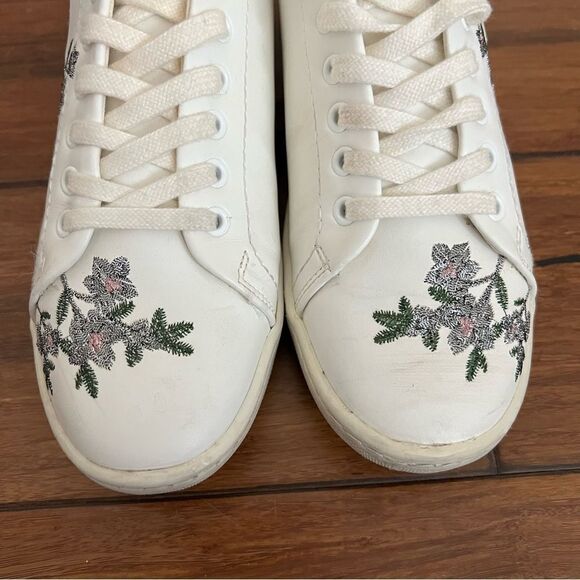 Zara White Embroidered Sneakers EU 35/US 5 - Picture 5 of 9